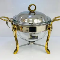 سوپ خوری استیل دسته طلایی رزلند