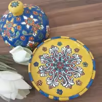 کره خوری سفالی میناکاری متوسط
