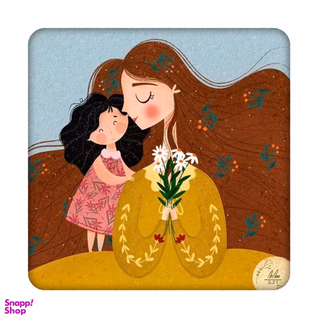 زیرلیوانی طرح مادر و دختر کد 1439729