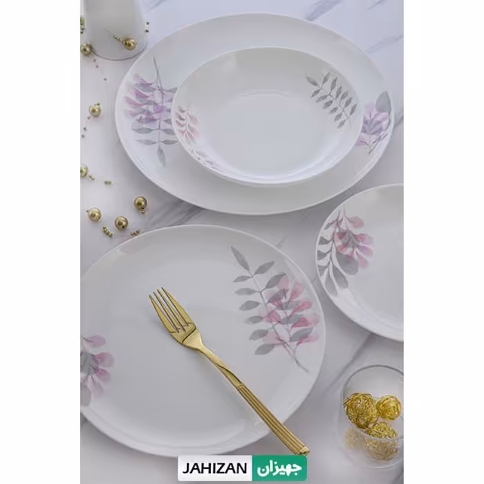 سرویس غذاخوری 26پارچه گلدن اپال بنسای صورتی