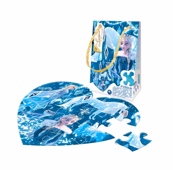 پازل پاکتی آتنا طرح فروزن قلب - آبی