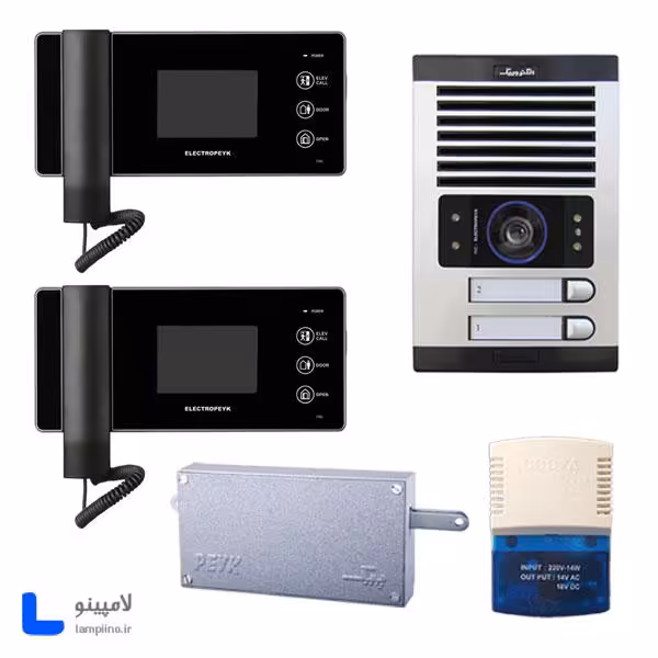 بسته کامل 2 واحدی دربازکن تصویری الکتروپیک 3.5 اینچ لمسی مدل 1196