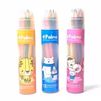 مداد رنگی 12 رنگ استوانه پالمو بسته 12 عددی