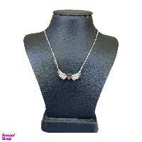 گردنبند نقره زنانه طرح سواروسکی مدل قلب و بال کد da305642