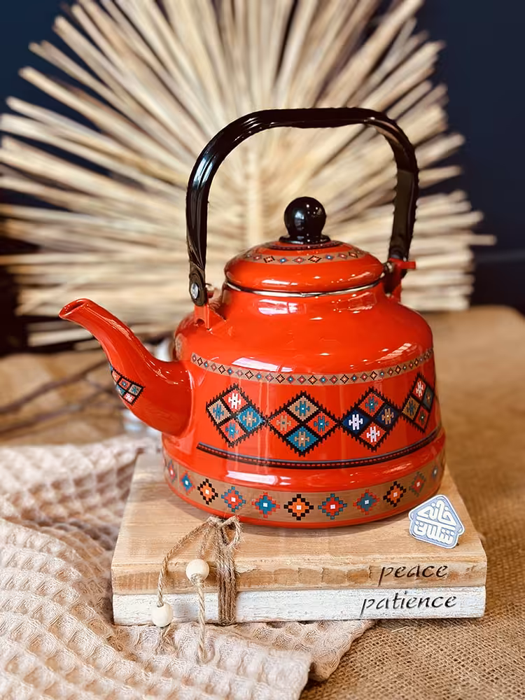 کتری لعابی 2.5 لیتر قرمز کد001353