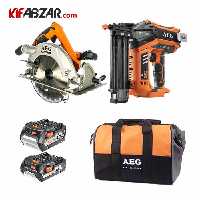 ست نجاری میخ کوب و اره گردبر شارژی 18 ولت آاگ مدل BKS18BL B18N18