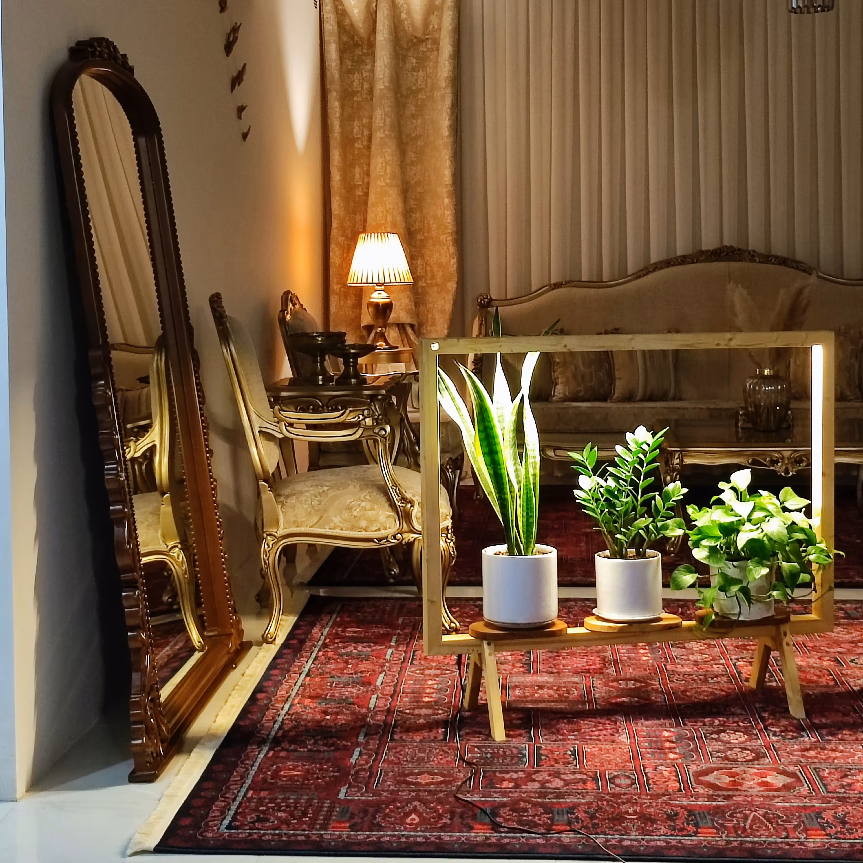 استند گل با لامپ رشد گیاه مدل پرزین.مخصوص رشد گیاه(ابعاد 110در100 سانتی متر)