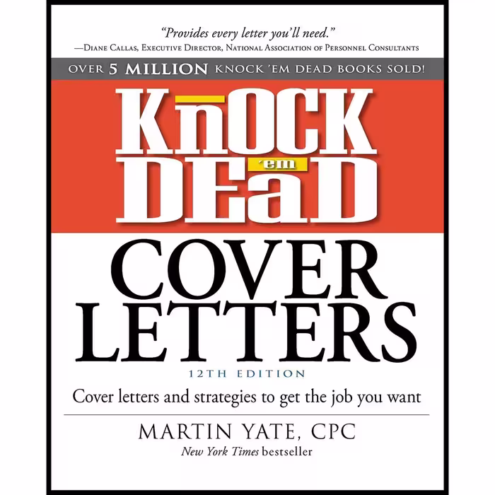 کتاب زبان اصلی Knock em Dead Cover Letters اثر Martin Yate انتشارات Adams Media