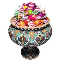 تافی میوه ای مغزدار دورنگ آیدین 