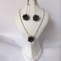 نیم ست استیل کریستال مخروطی توپی 