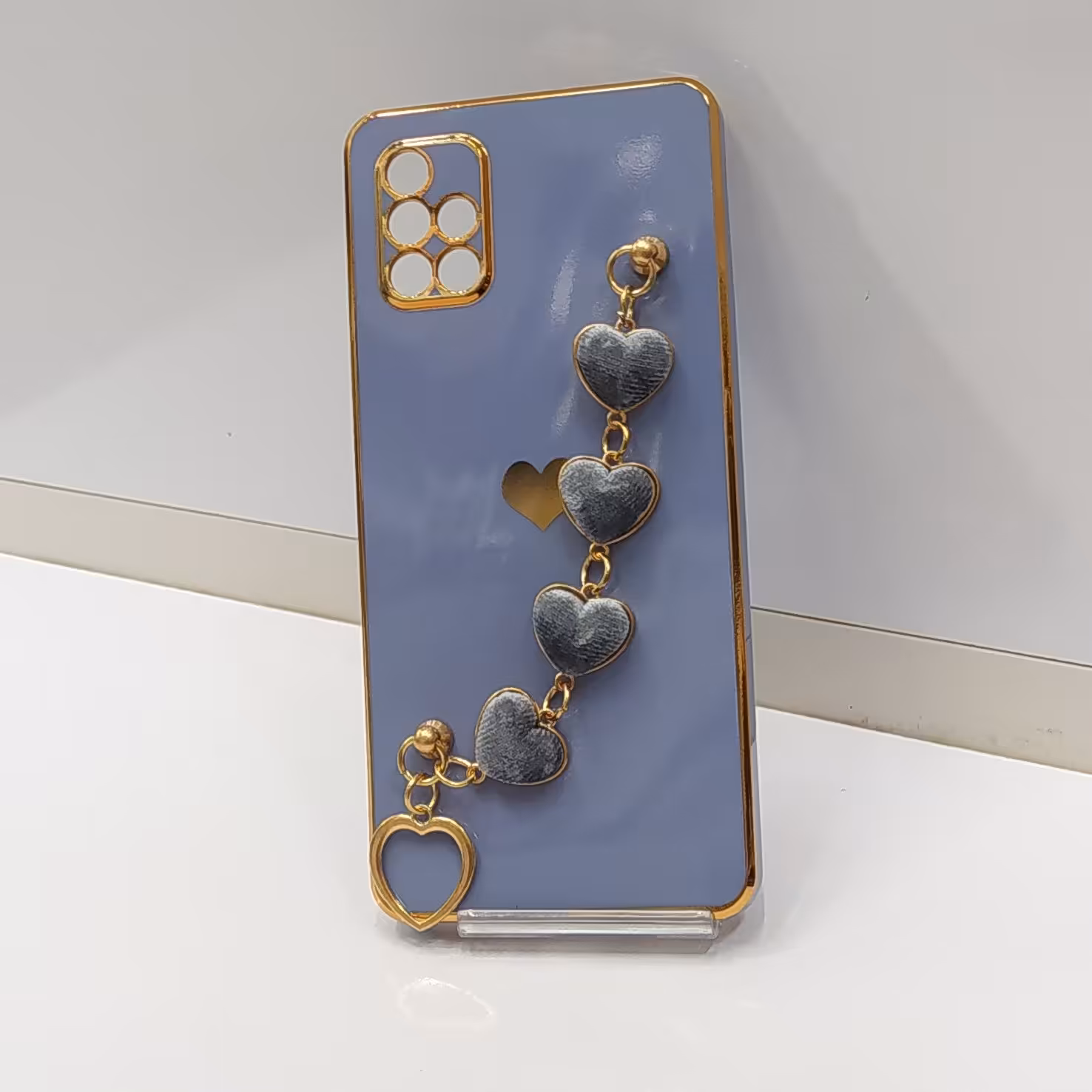 کاور گوشی سامسونگ A71 طرح زنجیری مدل قلبی شکل مقاوم در برابر ضربه 