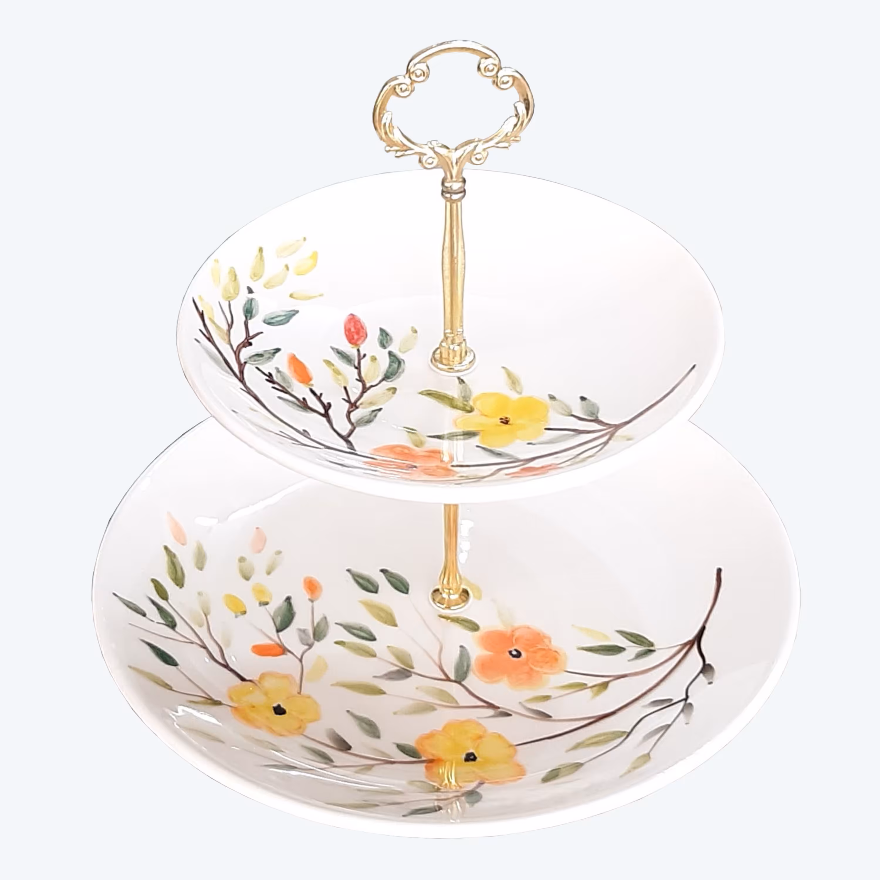 شیرینی خوری سرامیکی طرح گل کد ZP18