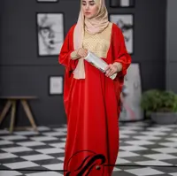 عبا نسیبه کد 4 فری سایز-خرجکاری سوزن دوزی-برند ابراحجاب