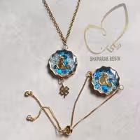 نیم ست گردنبند و دستبند تمام استیل