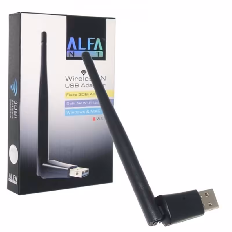 کارت شبکه بی سیم USB آنتن کوتاه آلفا Alfa W113