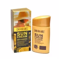 کرم ضد آفتاب بی رنگ دکتر راشل SPF 100 مدل anti aging ‌مناسب انواع پوست حجم 80 میلی‌ لیتر