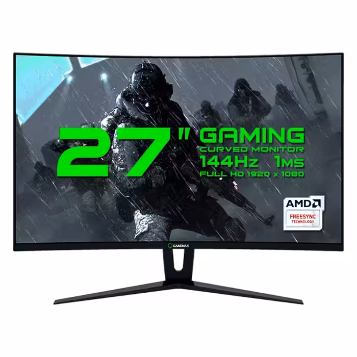 مانیتور گیمینگ گیم‌ مکس مدل GMX27C144 Black - پردیس پازار