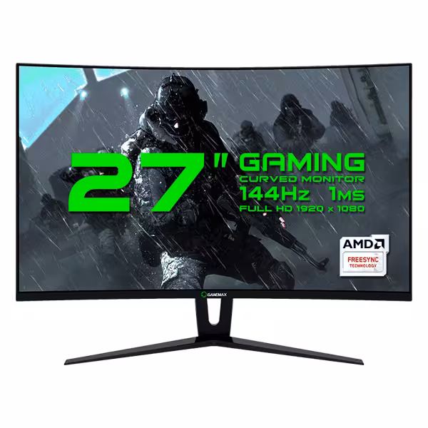 مانیتور گیمینگ گیم‌ مکس مدل GMX27C144 Black - پردیس پازار