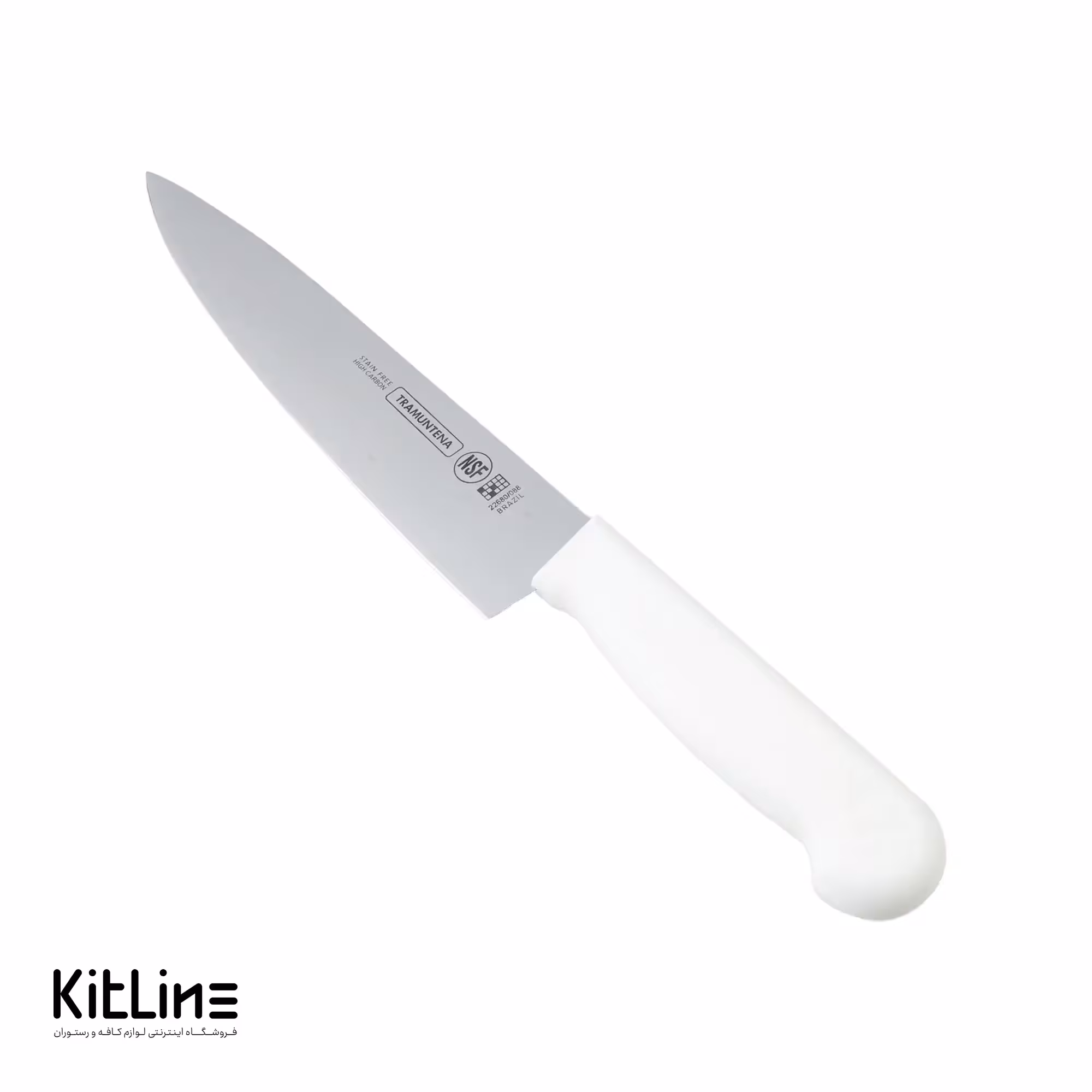 چاقو سرآشپز 20 سانتیمتری بداف دسته سفید (TRAMUNTENA)