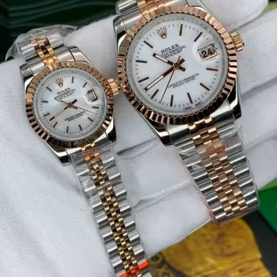 ساعت مچی ست مردانه و زنانه استیل