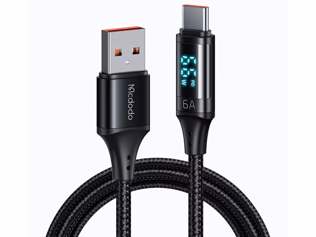 کابل Type-C مک دودو MCDODO CA-1080 Type-C Digital Display Fast Charging Data Cable 1.2M