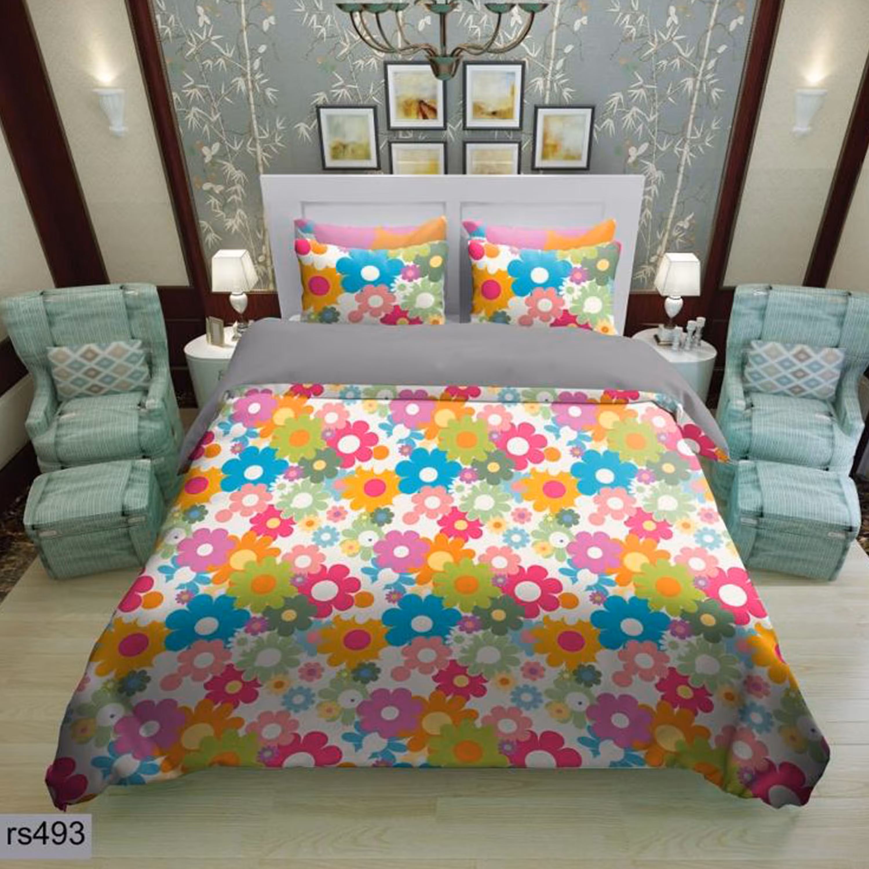 سرویس روتختی 2 نفره تنسل چاپی برندترک لند(Turk Land) rs 493