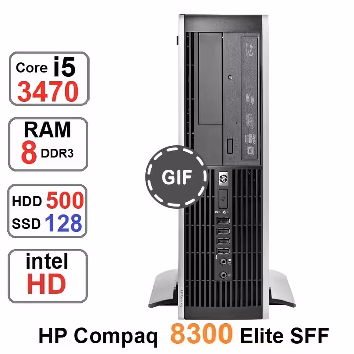 مینی کیس HP Compaq 8300 Elite SFF i5-3470رم8