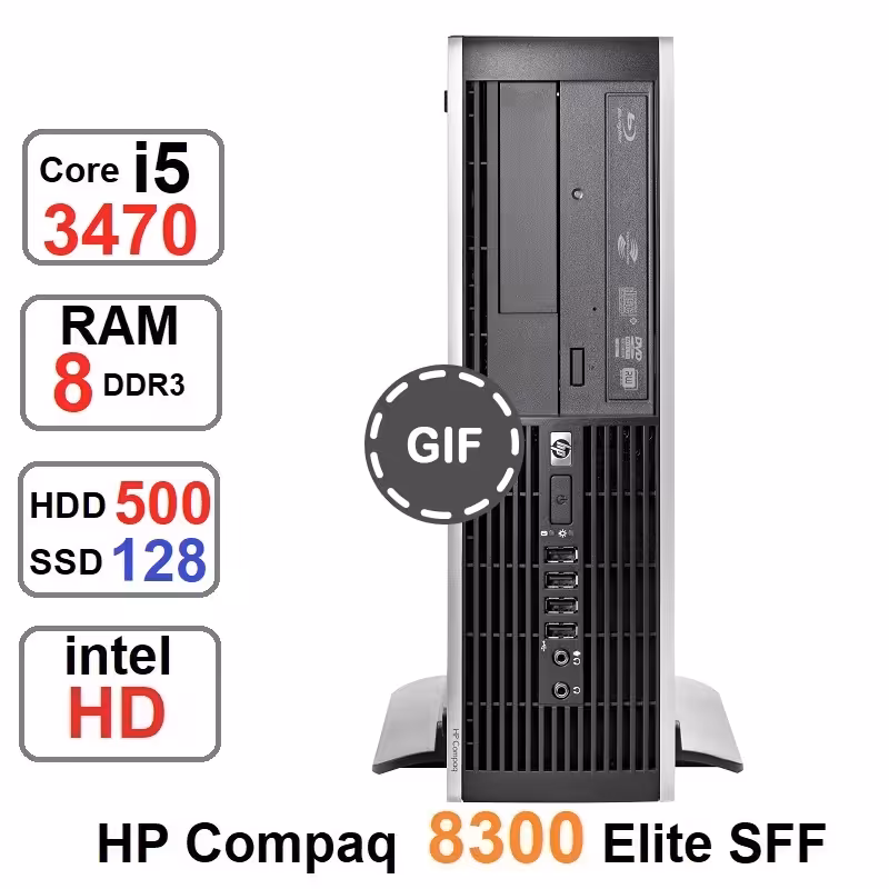 مینی کیس HP Compaq 8300 Elite SFF i5-3470رم8