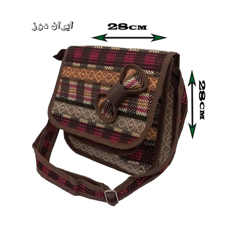 کیف دوشی نسترن پاپیون دار