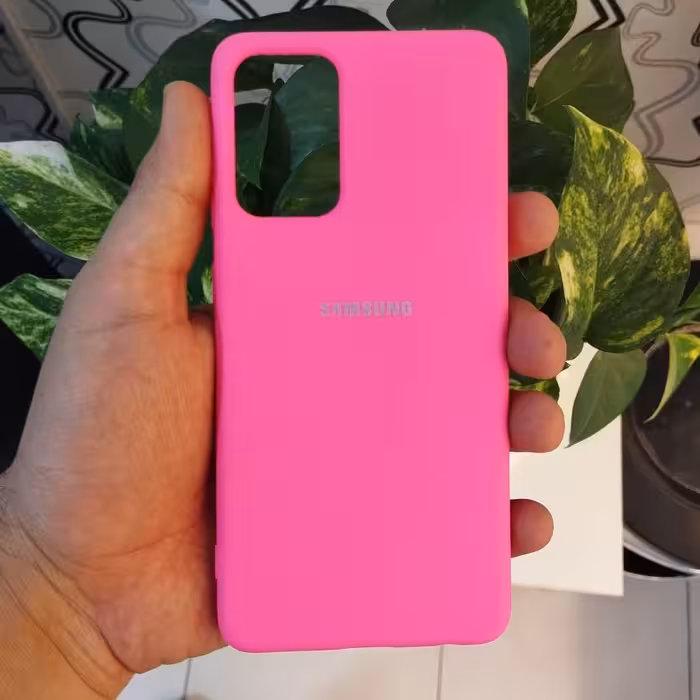 گارد - قاب - کاور سیلیکونی صورتی مناسب برای سامسونگ آ 72 - Galaxy A72 - a 72 - a72 - A 72