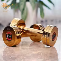 دمبل طرح استیل طلایی