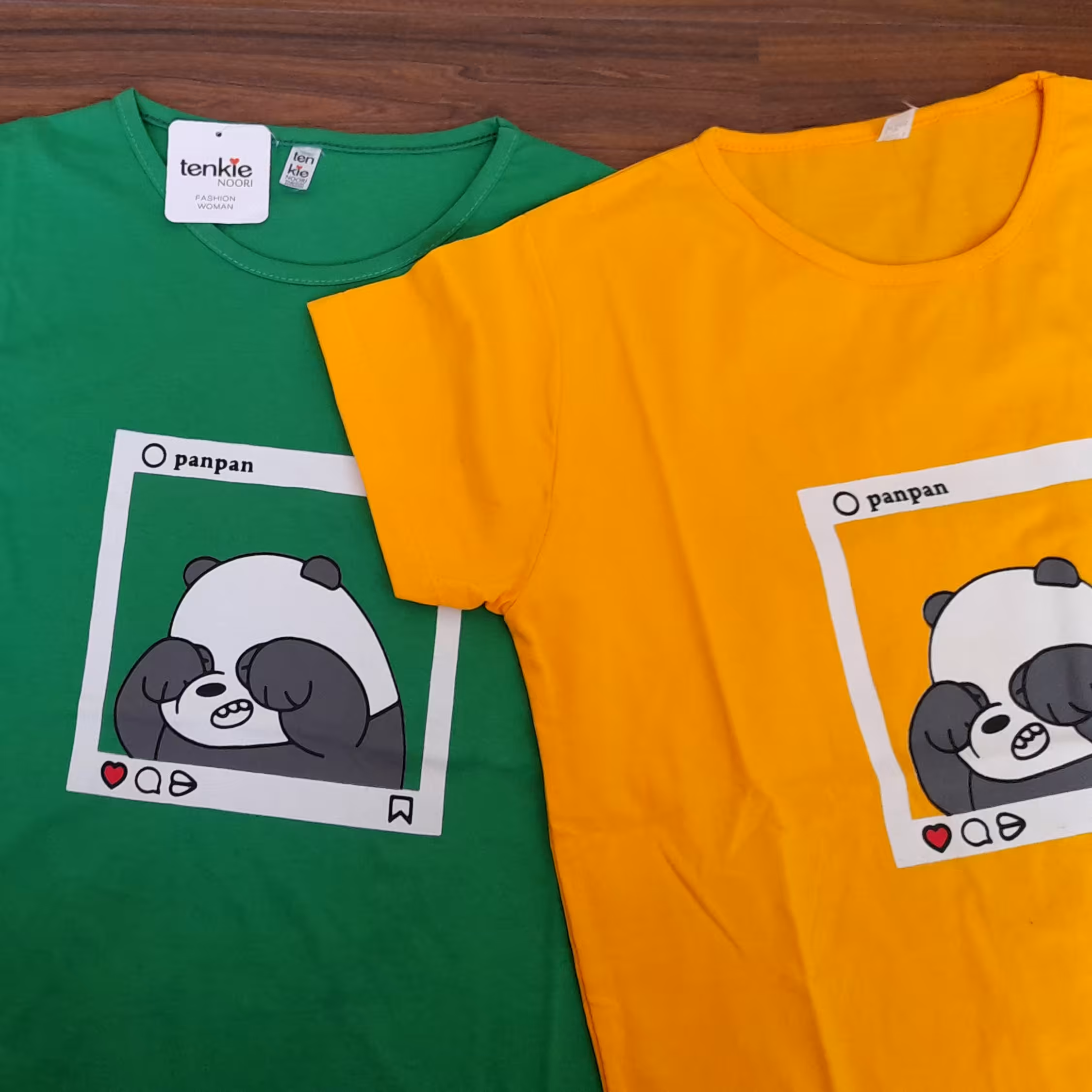 تیشرت پاندا  .جنس نخ  پنبه خنک مناسب بهار و تابستان  در رنگبندی جذاب 