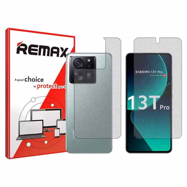گلس صفحه نمایش و پشت گوشی شیائومی 13T Pro 5G مدل مات برند ریمکس کد SS