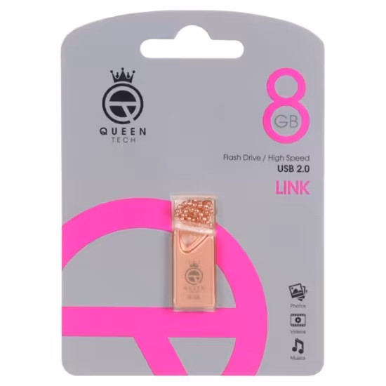 فلش مموری کوئین تک مدل LINK USB2.0 ظرفیت 8 گیگابایت