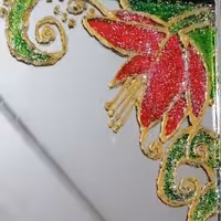 آیینه با طرح گل رنگ ویترای.....
