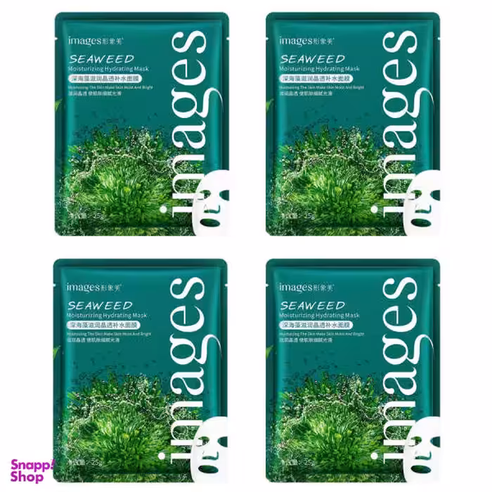 ماسک صورت ایمجز مدل جلبک دریایی وزن 25 گرم مجموعه 4 عددی