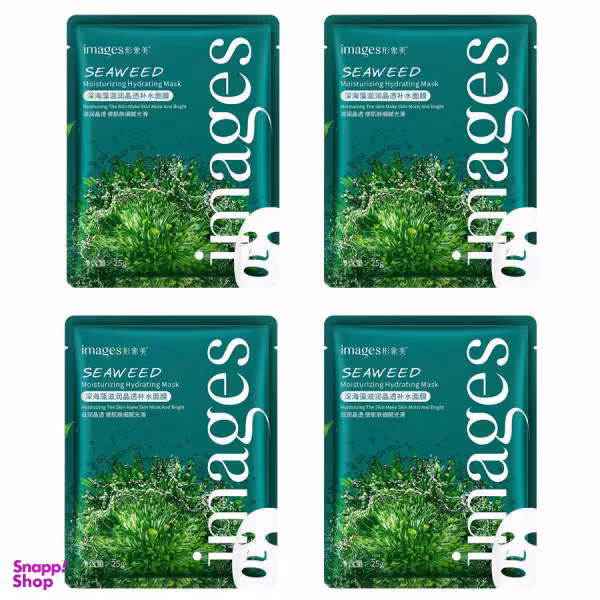 ماسک صورت ایمجز مدل جلبک دریایی وزن 25 گرم مجموعه 4 عددی