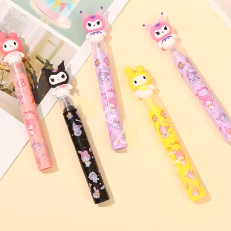  هایلایتر فانتزی 3 رنگ طرح کرومی ماژیک شبرنگ سه رنگ طرح کرومی ملودی و دوستان