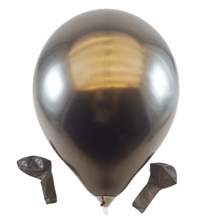 بادکنک مشکی دودی کروم (12 اینچی) لاتکس باکیفیت