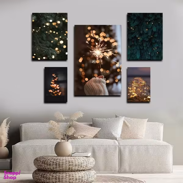 تابلو شاسی بکلیت طرح مدرن فشفشه و ریسه مدل SH-1660 مجموعه 5 عددی