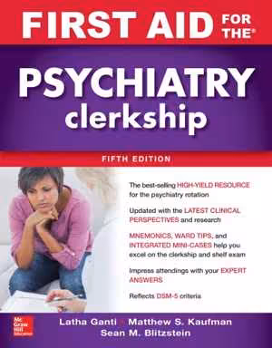 [PDF] دانلود کتاب First Aid For The Psychiatry Clerkship, 5th ed, 2018