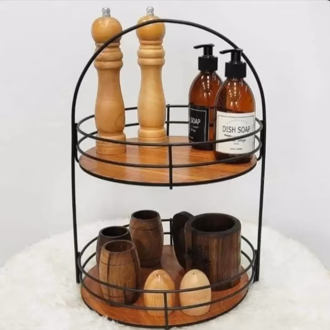 استند فلزی 2طبقه کف چوبی 
کیفیت عالی و قیمت استثنایی  لطفا قبل از سفارش موجودی بگیرید 