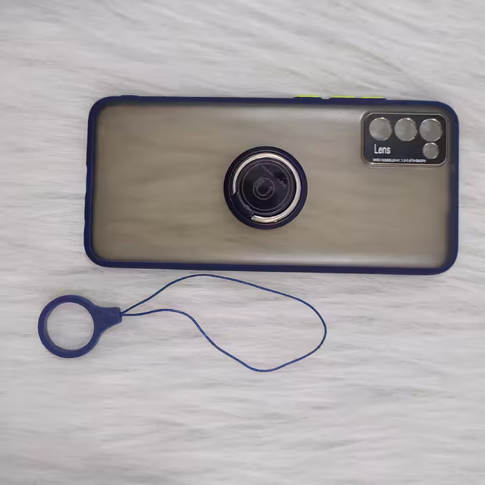 گارد سامسونگ A02s  پشت مات به همراه پاپ سوکت رینگی 