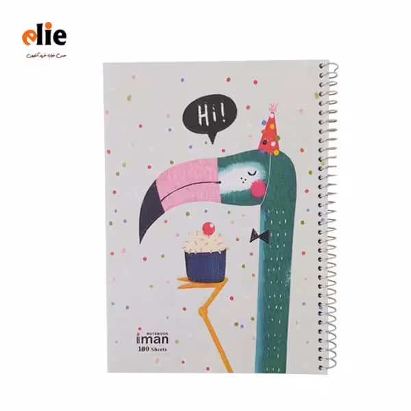 دفتر 100 برگ سیمی ایمان طرح 17