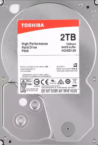 هارد اینترنال 2ترابایت Toshiba مدل P300 HDWD120