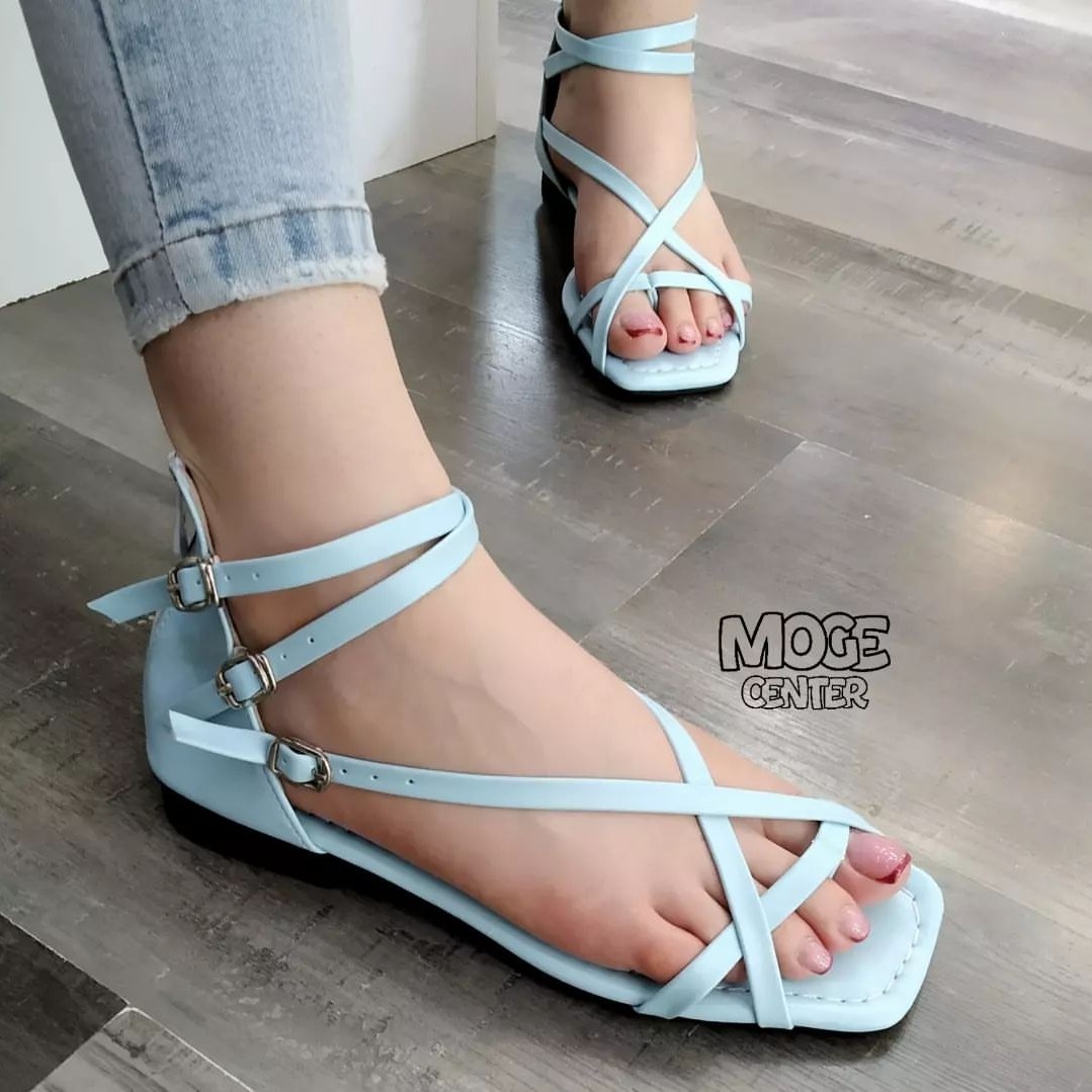 صندل تخت بندی ساده آبی روشن دخترانه زنانه