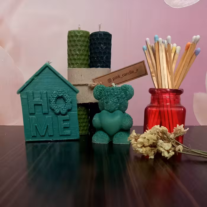 پک هدیه شمع سبز