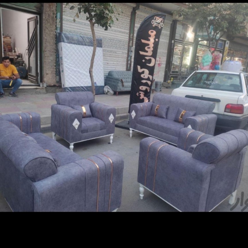 مبل اسکارلت راحتی هفت نفره پارچه مسکو