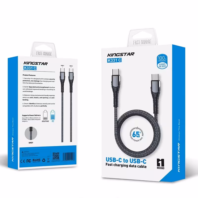 کابل  USB Type-C to Type-C کینگ استار مدل K331 C طول 1متر Kingstar Cable Type-C 