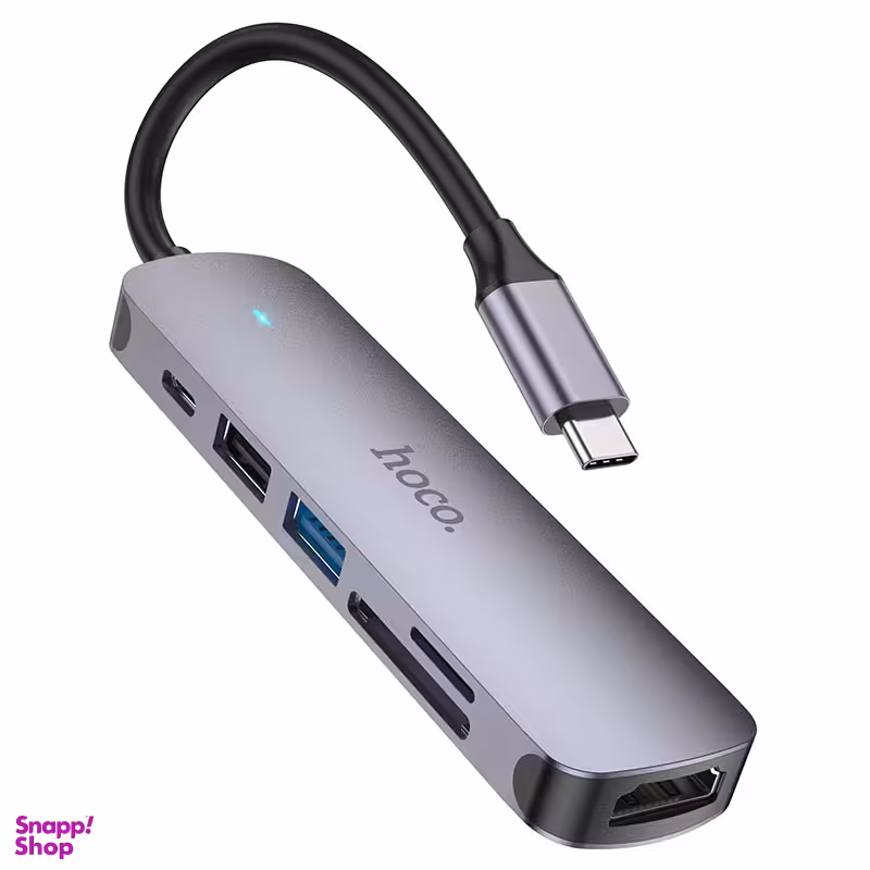 هاب USB هوکو مدل HB28 6IN1 به همراه کابل Type-C